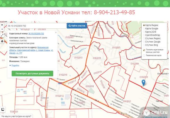 Воронеж новая усмань карта